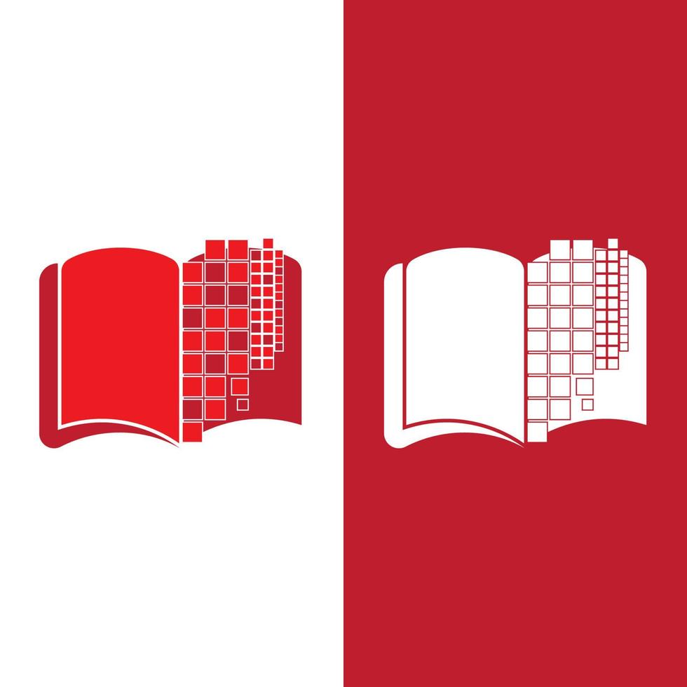 vetor de tecnologia de ícone de logotipo de livro digital