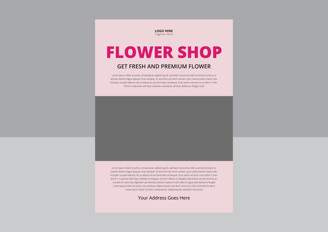 modelos de panfleto de loja de flores. design de folheto de cartaz de folheto de venda de primavera. capa, design de folheto. vetor