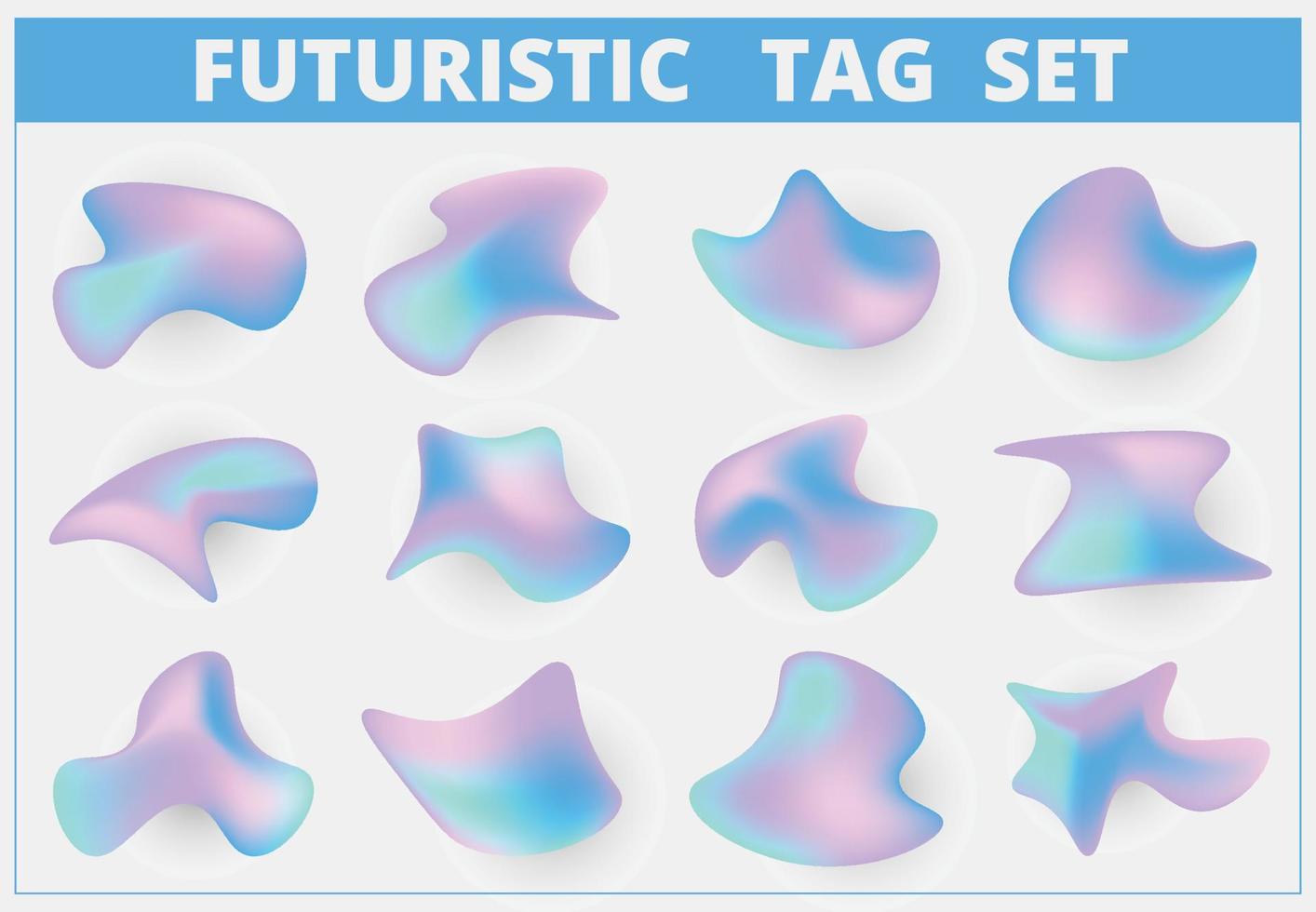 céu abstrato colorido tag futurista conjunto de obras de arte de design de forma livre. ilustração vetorial eps10 vetor