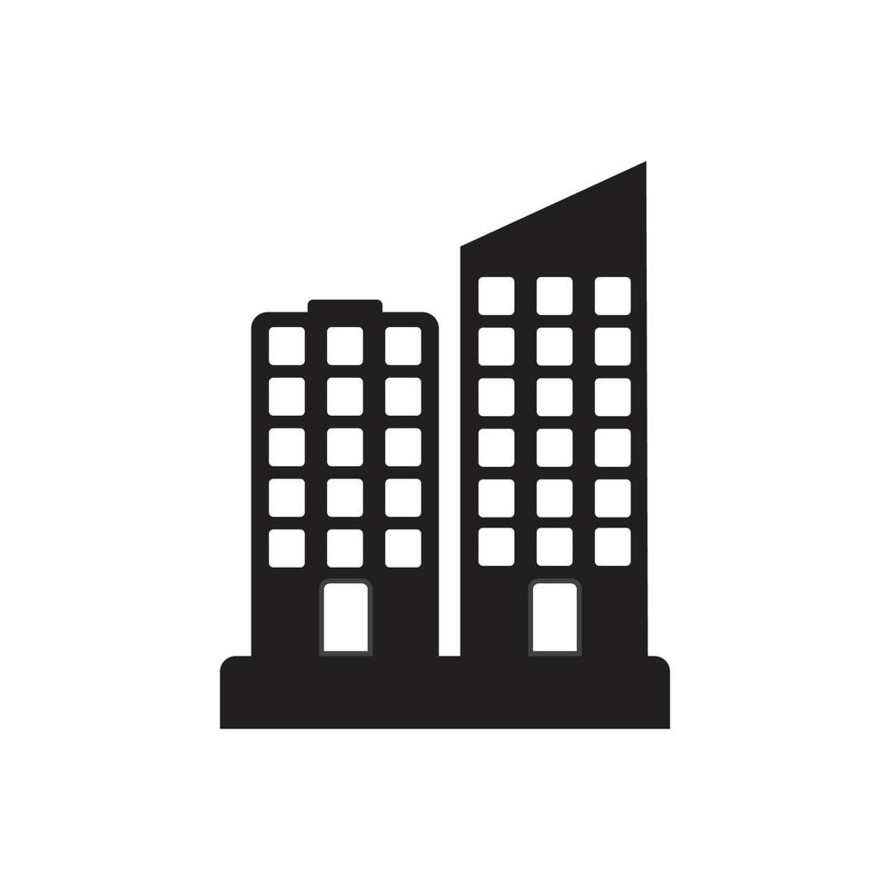 ícone de vetor plano de prédio de escritórios