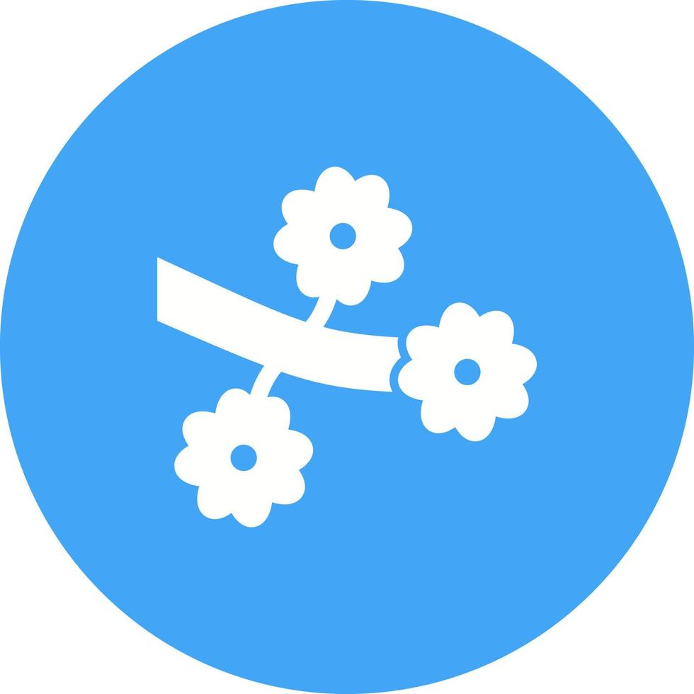 ícone de fundo de círculo de ramo de flor vetor