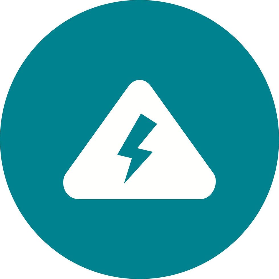 ícone de fundo de círculo de perigo de eletricidade vetor
