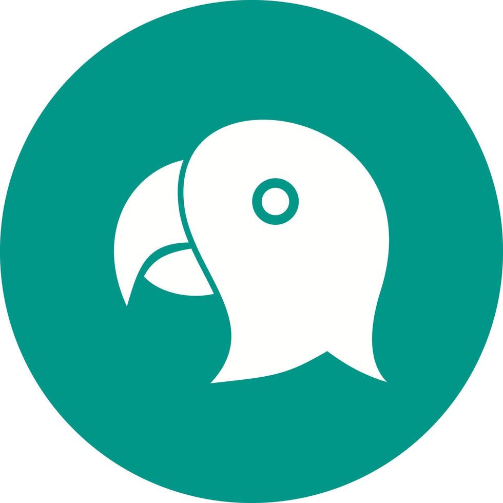 ícone de fundo de círculo de rosto de papagaio vetor