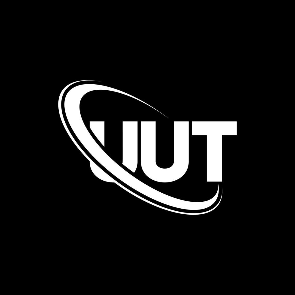 uau logotipo. uau carta. design de logotipo de letra uut. iniciais uut logotipo ligado com círculo e logotipo monograma maiúsculo. uut tipografia para tecnologia, negócios e marca imobiliária. vetor