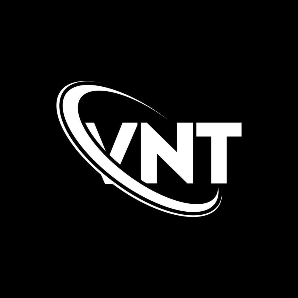 logotipo vnt. carta vnt. design de logotipo de letra vnt. iniciais vnt logotipo ligado com círculo e logotipo monograma em maiúsculas. tipografia vnt para marca de tecnologia, negócios e imóveis. vetor