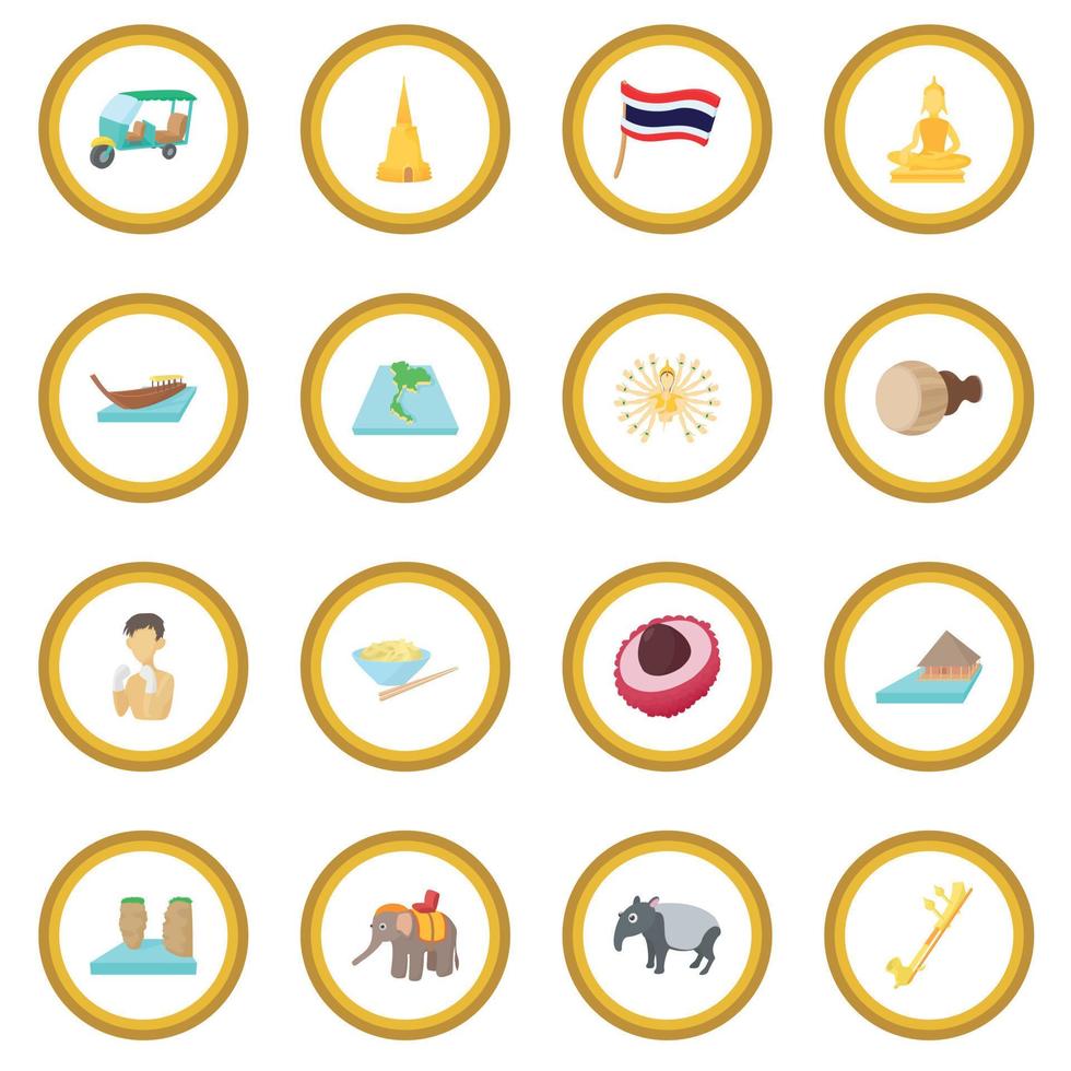 círculo de ícone da Tailândia vetor