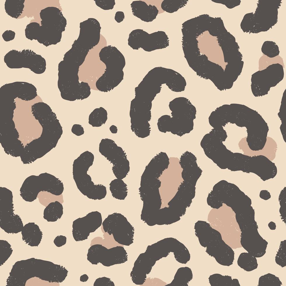 padrão de moda sem costura com pele de leopardo animal print vetor