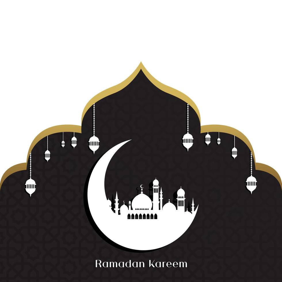 design de cartão de ramadan kareem vetor