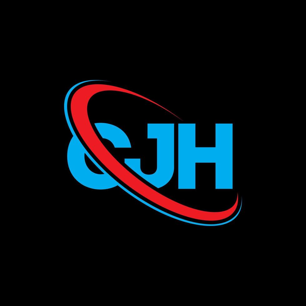 logotipo cj. carta cj. design de logotipo de carta cjh. iniciais cjh logotipo ligado com círculo e logotipo monograma maiúsculo. tipografia cjh para marca de tecnologia, negócios e imóveis. vetor