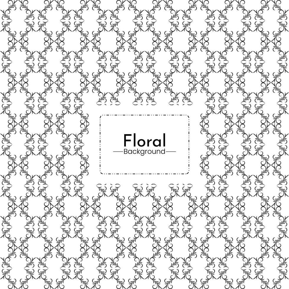 vetor de padrão de fundo floral branco preto design gráfico vetor premium