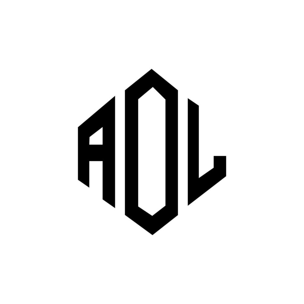 design de logotipo de carta aol com forma de polígono. aol polígono e design de logotipo em forma de cubo. modelo de logotipo de vetor hexágono aol cores brancas e pretas. aol monograma, logotipo de negócios e imóveis.