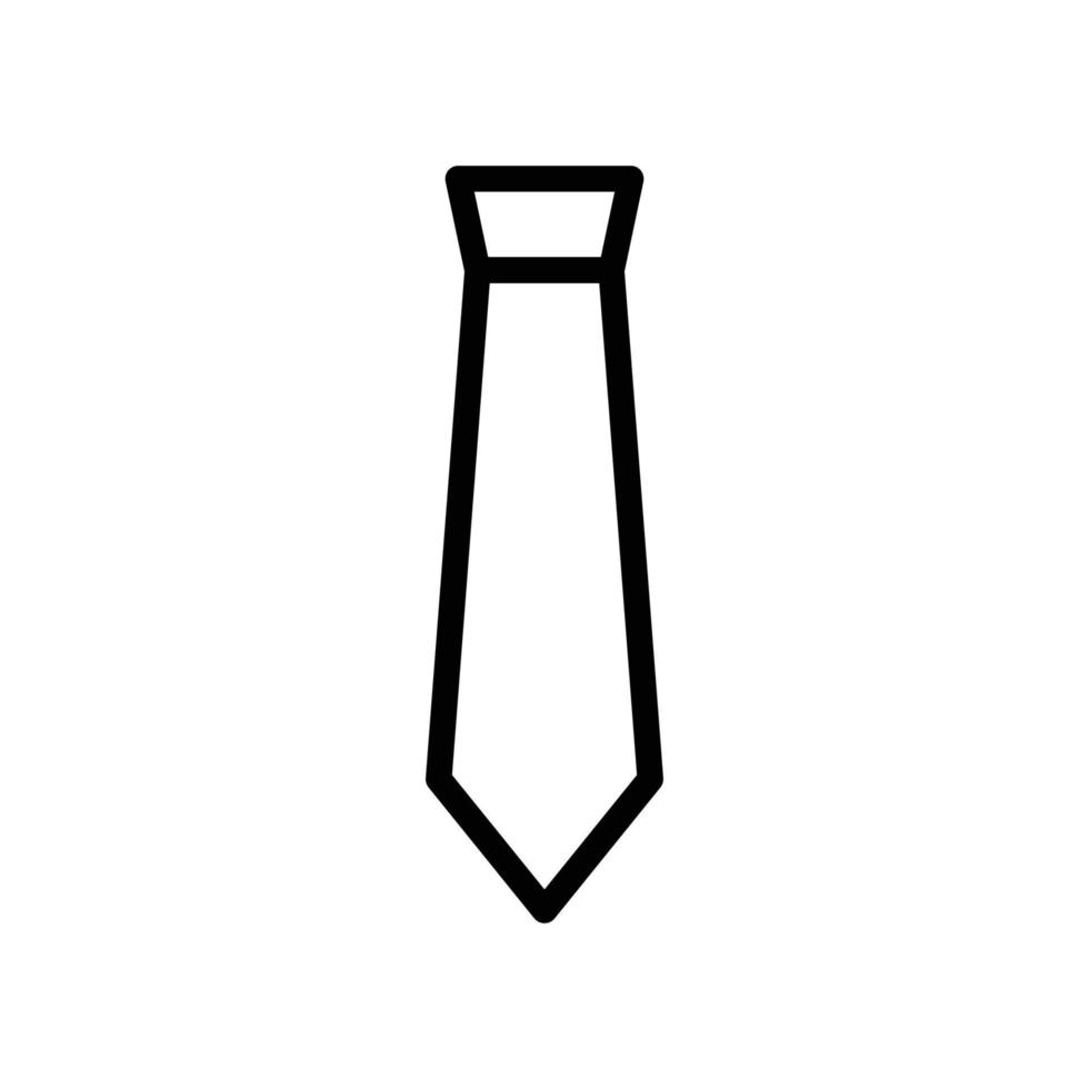 ícone de gravata. adequado para o ícone de roupas. estilo de ícone de linha. design simples editável vetor