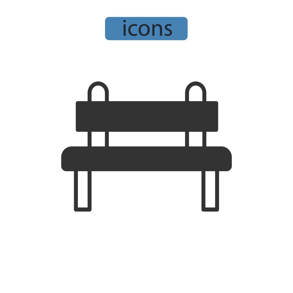ícones de banco símbolo elementos vetoriais para infográfico web vetor