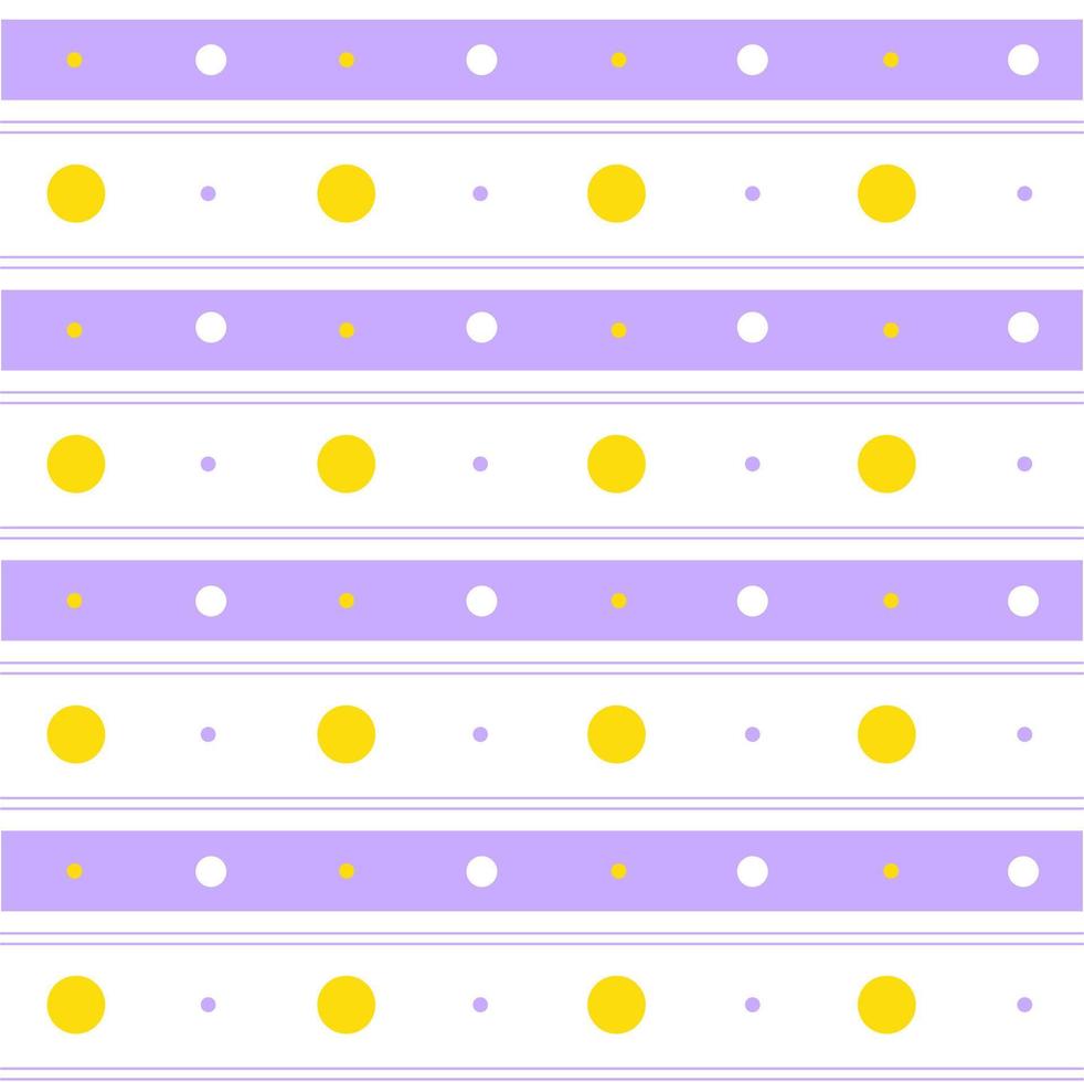 círculo de bolinhas pastel amarelo roxo redondo linha horizontal listra ponto traço linha círculo sem costura padrão ilustração vetorial toalha de mesa, papel de embrulho de tapete de piquenique, tapete, tecido, têxtil, cachecol vetor