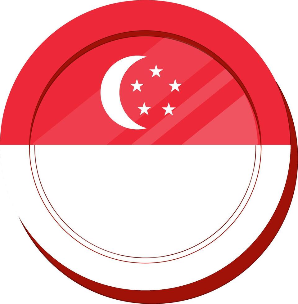 bandeira desenhada à mão do vetor de singapura, dólar de singapura