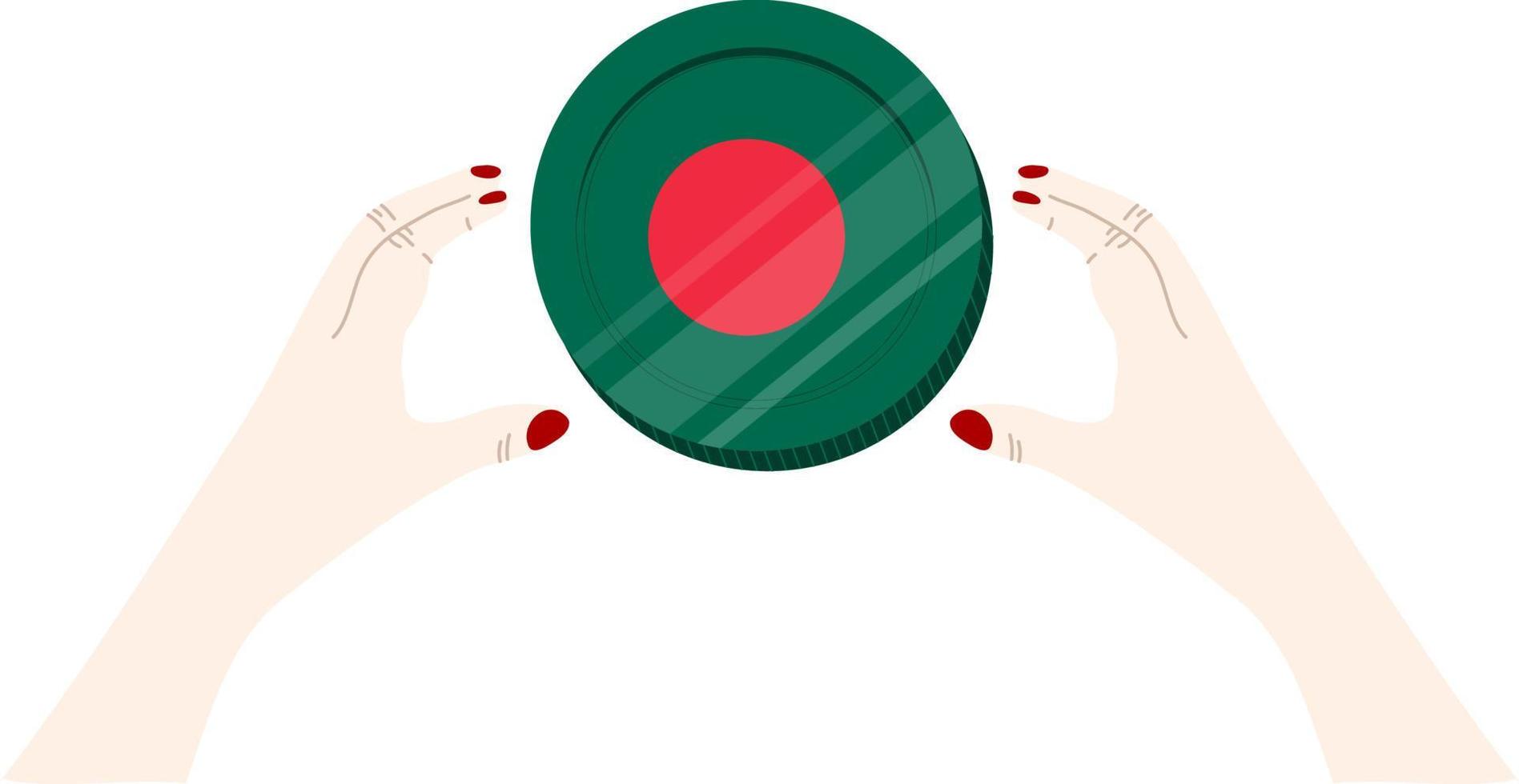 bandeira desenhada à mão vector bangladesh, bangladesh taka