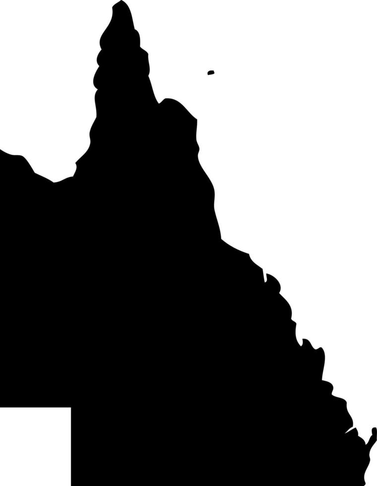 mapa vetorial da austrália. queensland vetor