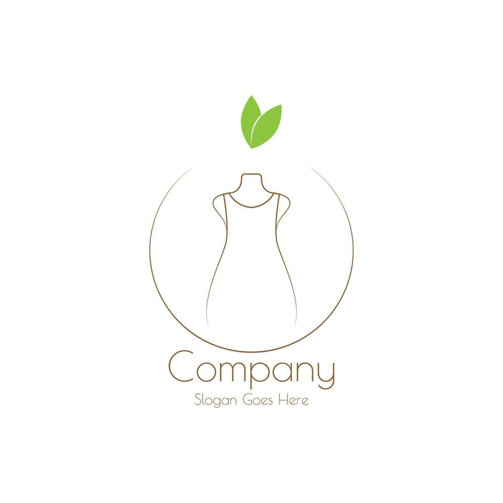 design de logotipo de loja de moda feminina. ilustração vetorial vetor