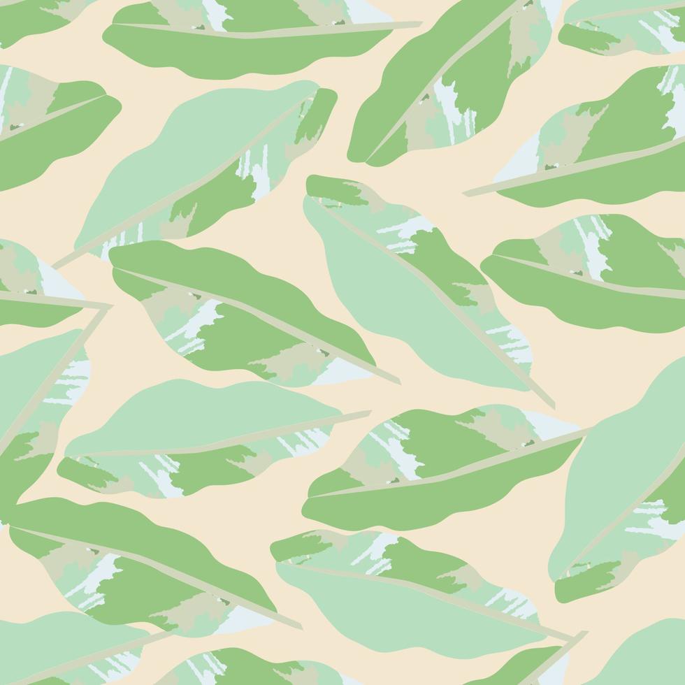 fundo de padrão de carimbo de folhas verdes abstratas sem costura, cartão de felicitações ou tecido vetor