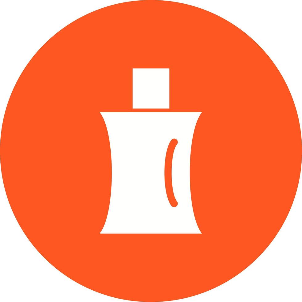 ícone de fundo de círculo de garrafa de perfume vetor