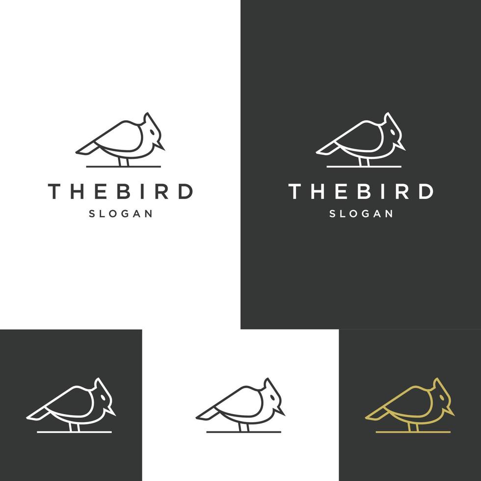 o modelo de design de ícone de logotipo de pássaro vetor