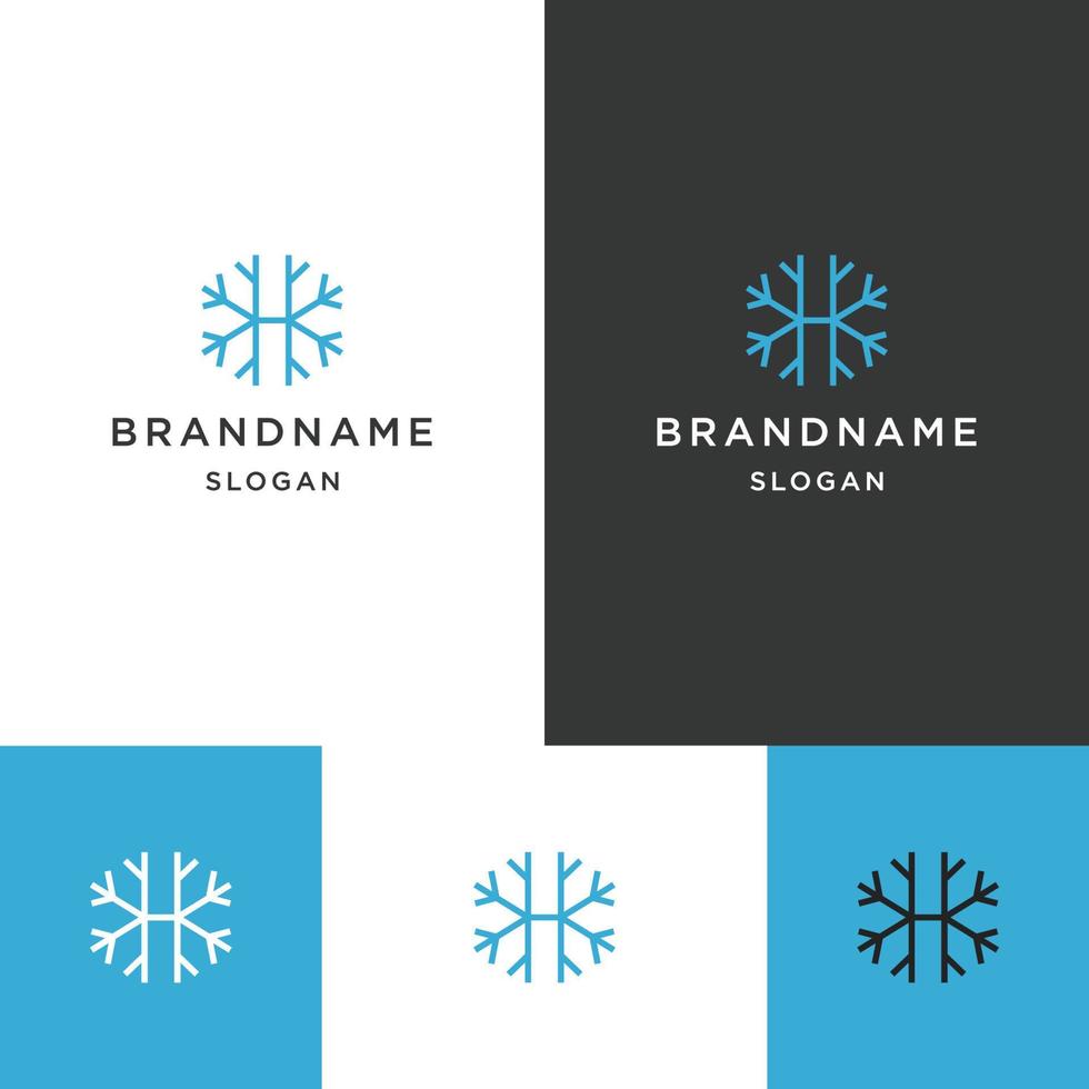 a ilustração em vetor modelo de design de ícone de logotipo de neve