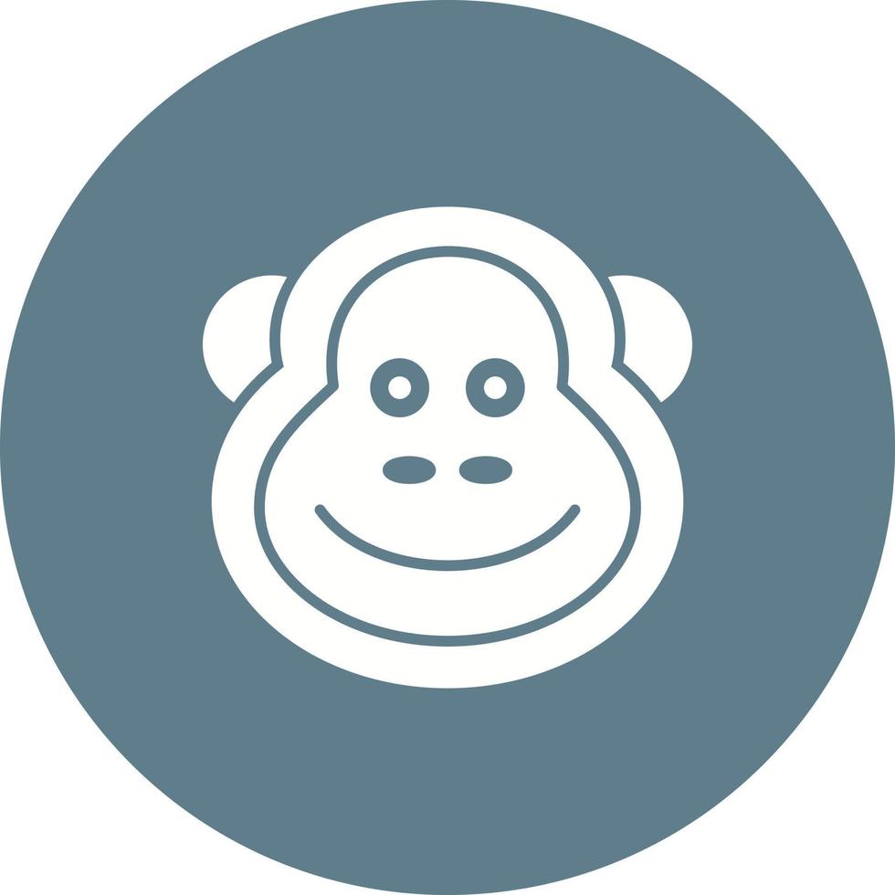 ícone de fundo do círculo de macaco vetor