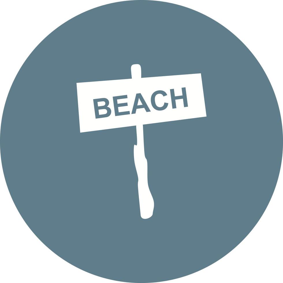 ícone de fundo do círculo de sinal de praia vetor