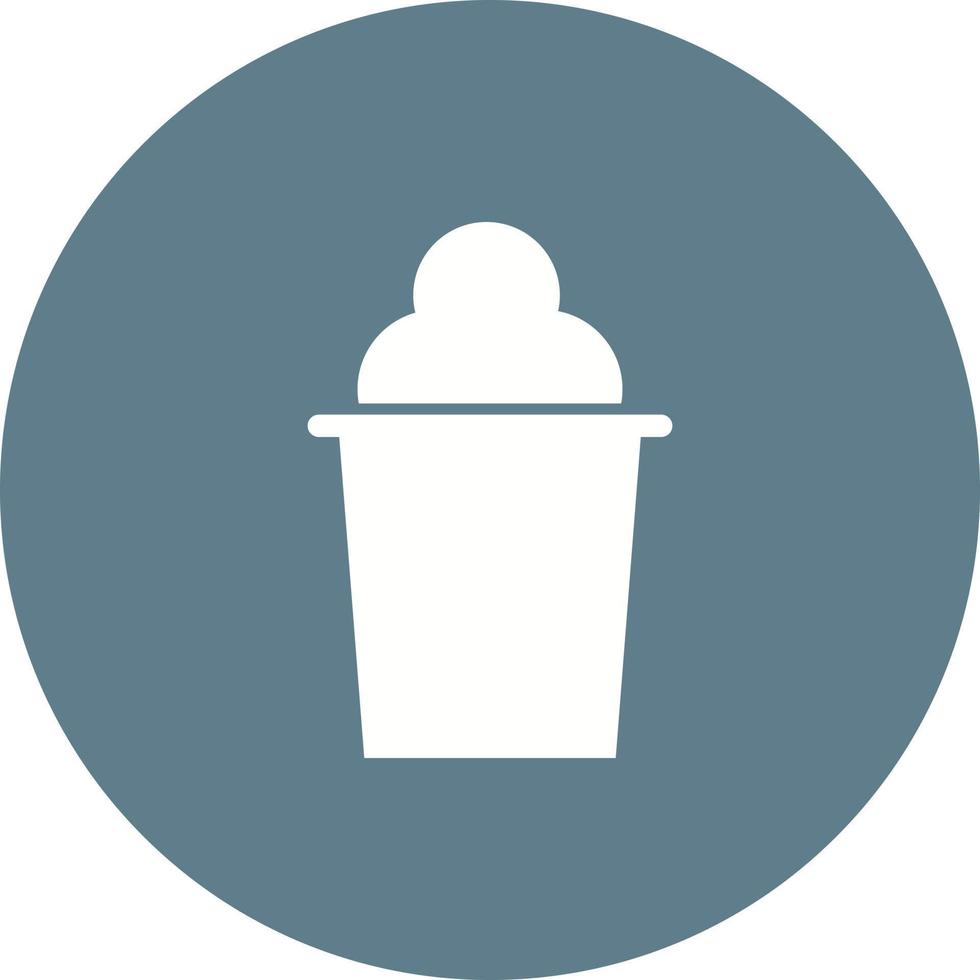 ícone de fundo do círculo de casquinha de sorvete vetor