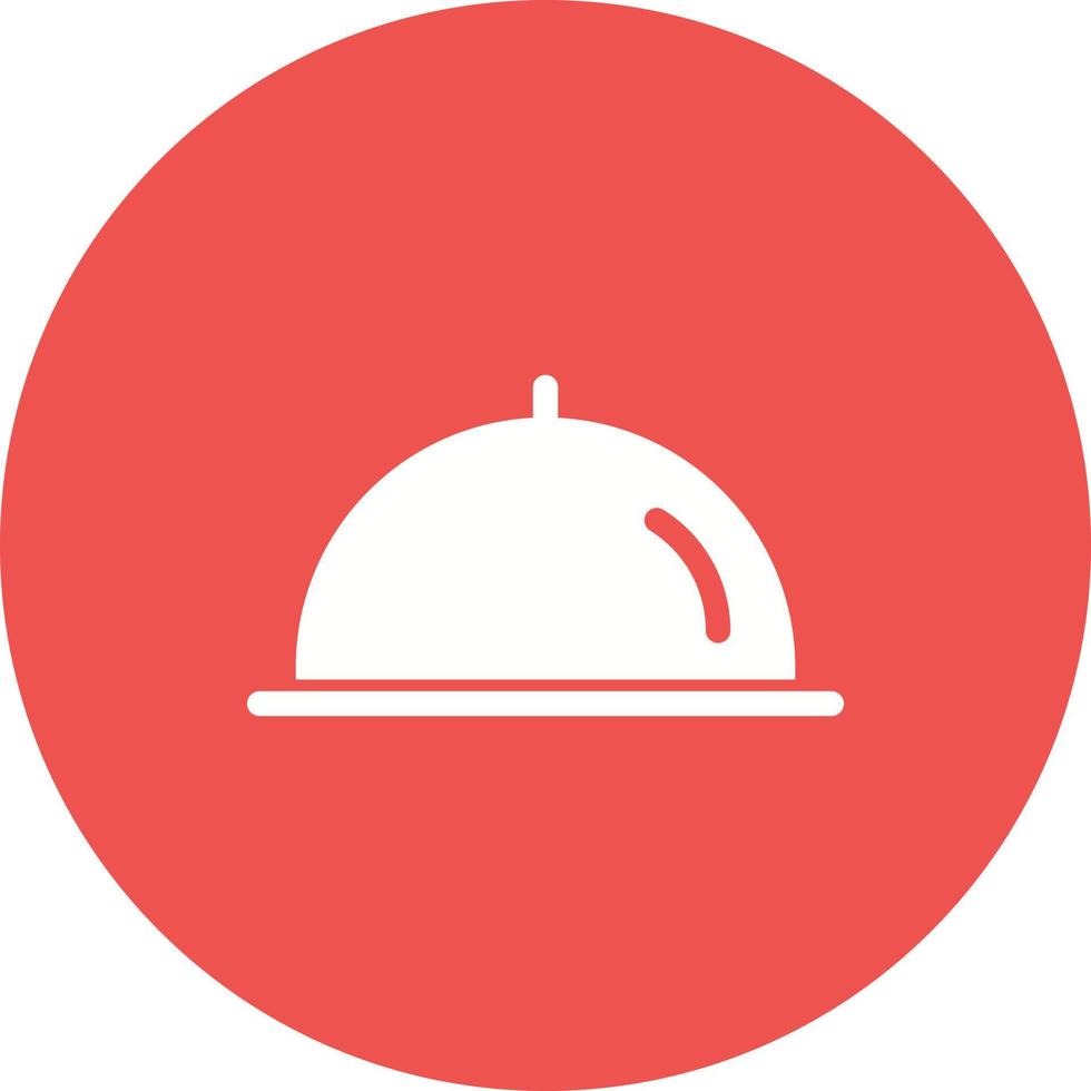 ícone de fundo de círculo de comida coberto vetor