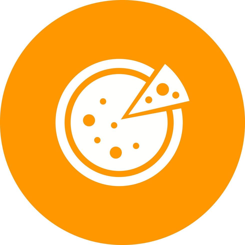 ícone de fundo do círculo de pizza vetor