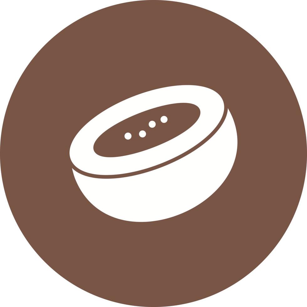 ícone de fundo do círculo de coco vetor