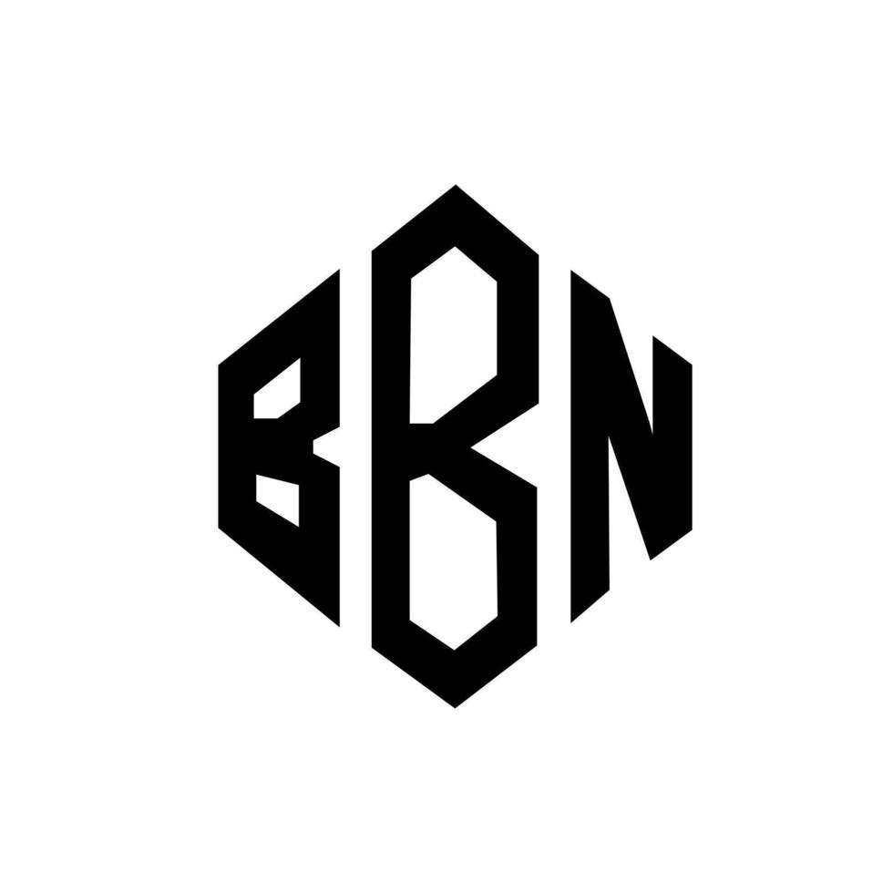 design de logotipo de carta bbn com forma de polígono. bbn polígono e design de logotipo em forma de cubo. modelo de logotipo de vetor hexágono bbn cores brancas e pretas. bbn monograma, logotipo de negócios e imóveis.