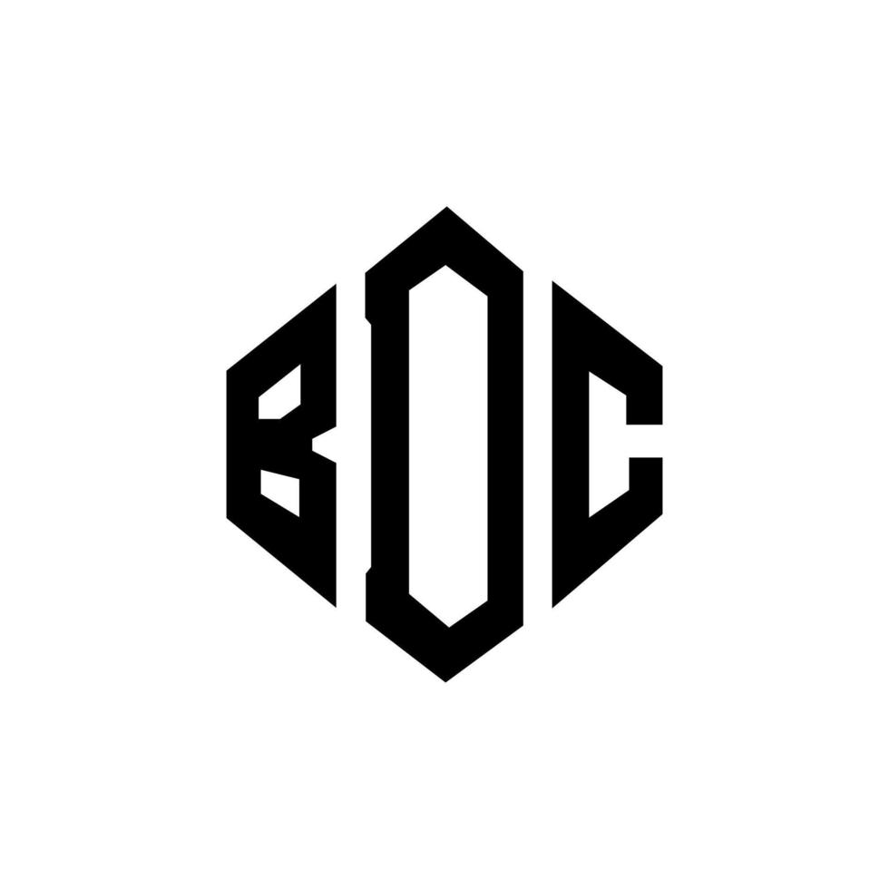 design de logotipo de letra bdc com forma de polígono. polígono bdc e design de logotipo em forma de cubo. modelo de logotipo de vetor hexágono bdc cores brancas e pretas. monograma bdc, logotipo de negócios e imóveis.