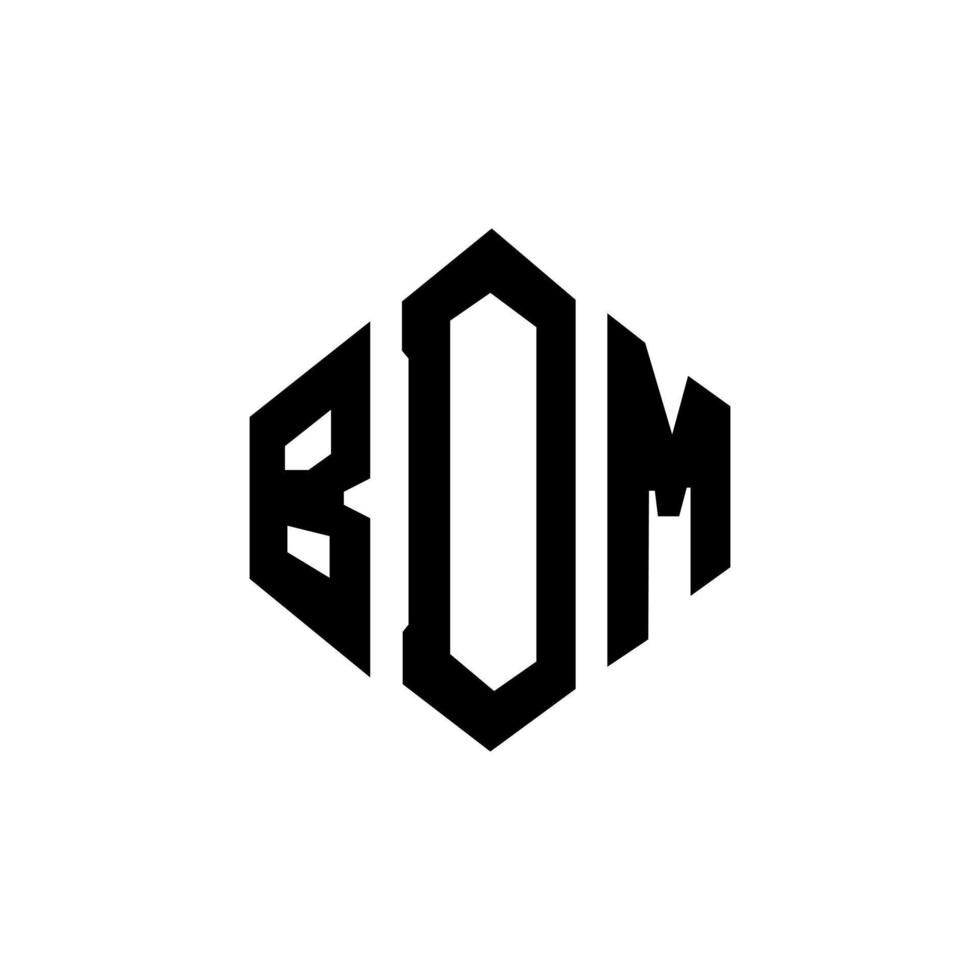 design de logotipo de carta bdm com forma de polígono. polígono bdm e design de logotipo em forma de cubo. modelo de logotipo de vetor hexágono bdm cores brancas e pretas. monograma bdm, logotipo de negócios e imóveis.