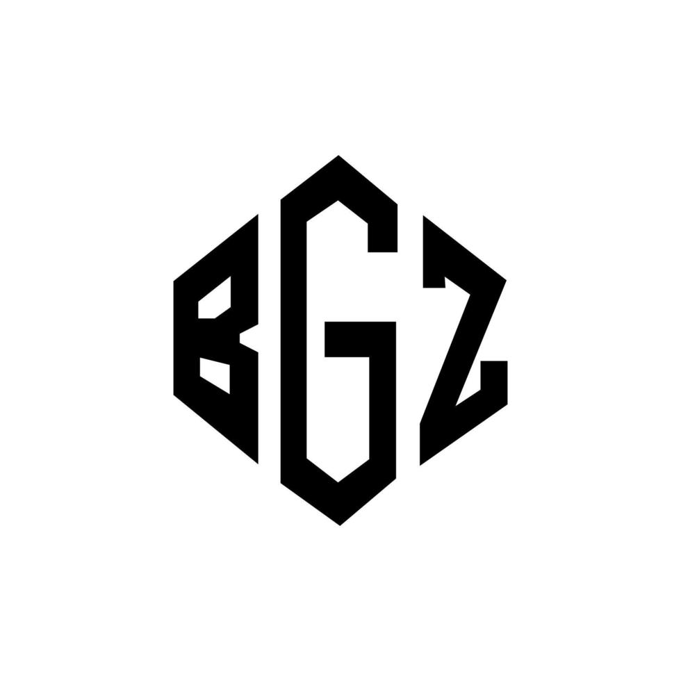 design de logotipo de letra bgz com forma de polígono. bgz polígono e design de logotipo em forma de cubo. bgz hexágono modelo de logotipo de vetor cores brancas e pretas. bgz monograma, logotipo de negócios e imóveis.
