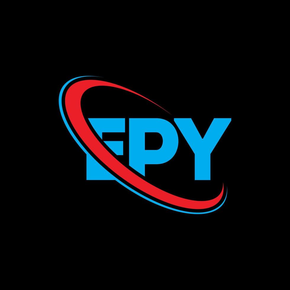 logotipo epy. carta epi. design de logotipo de carta epy. iniciais epy logotipo ligado com círculo e logotipo monograma maiúsculo. tipografia epy para marca de tecnologia, negócios e imóveis. vetor