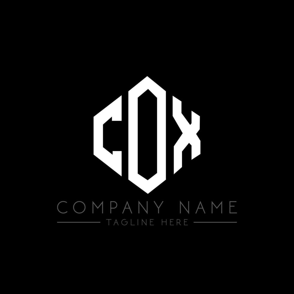 cox letter design de logotipo com forma de polígono. cox polígono e design de logotipo em forma de cubo. cox hexágono modelo de logotipo de vetor cores brancas e pretas. cox monograma, logotipo de negócios e imobiliário.