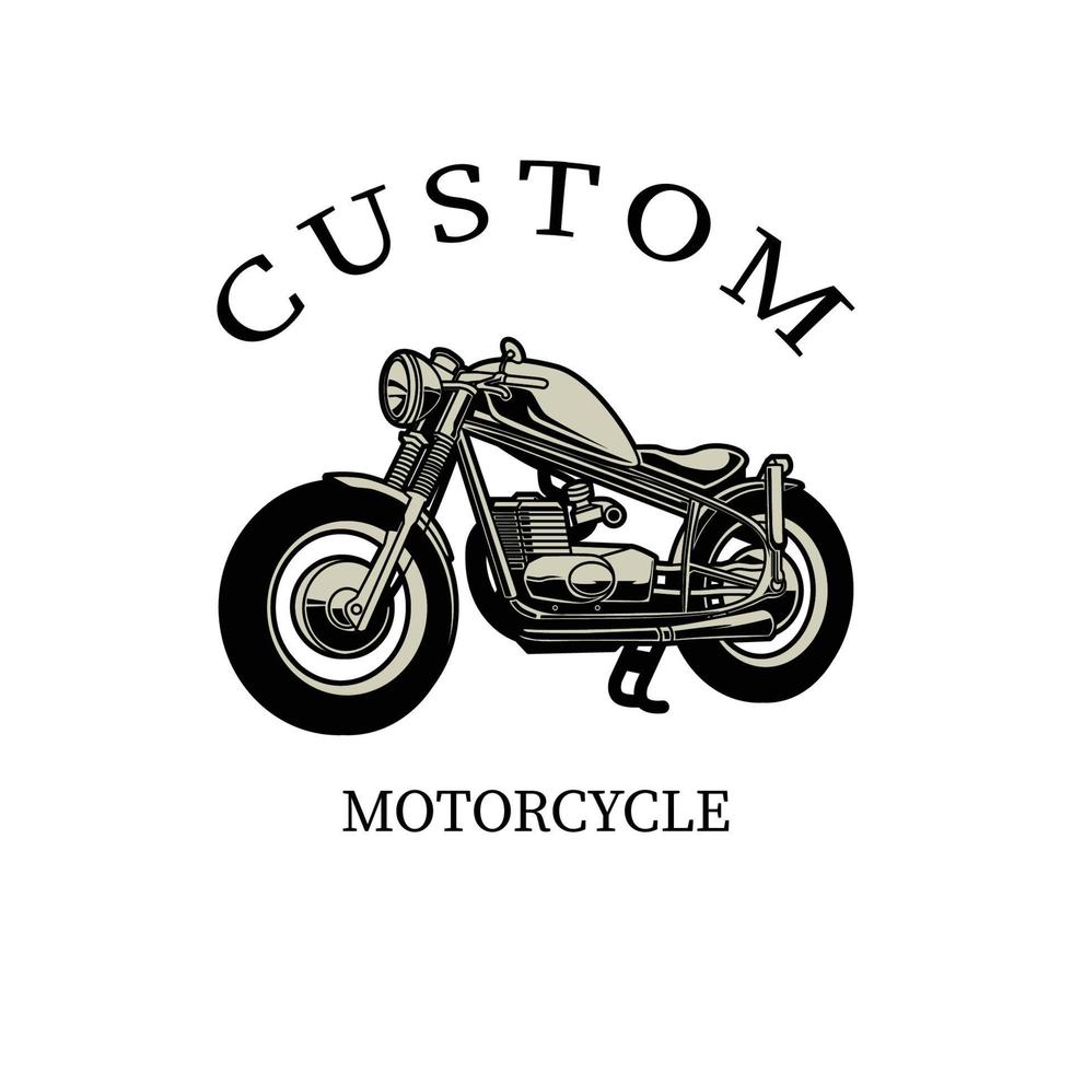 design de ilustração vetorial vintage clássico de motocicleta vetor