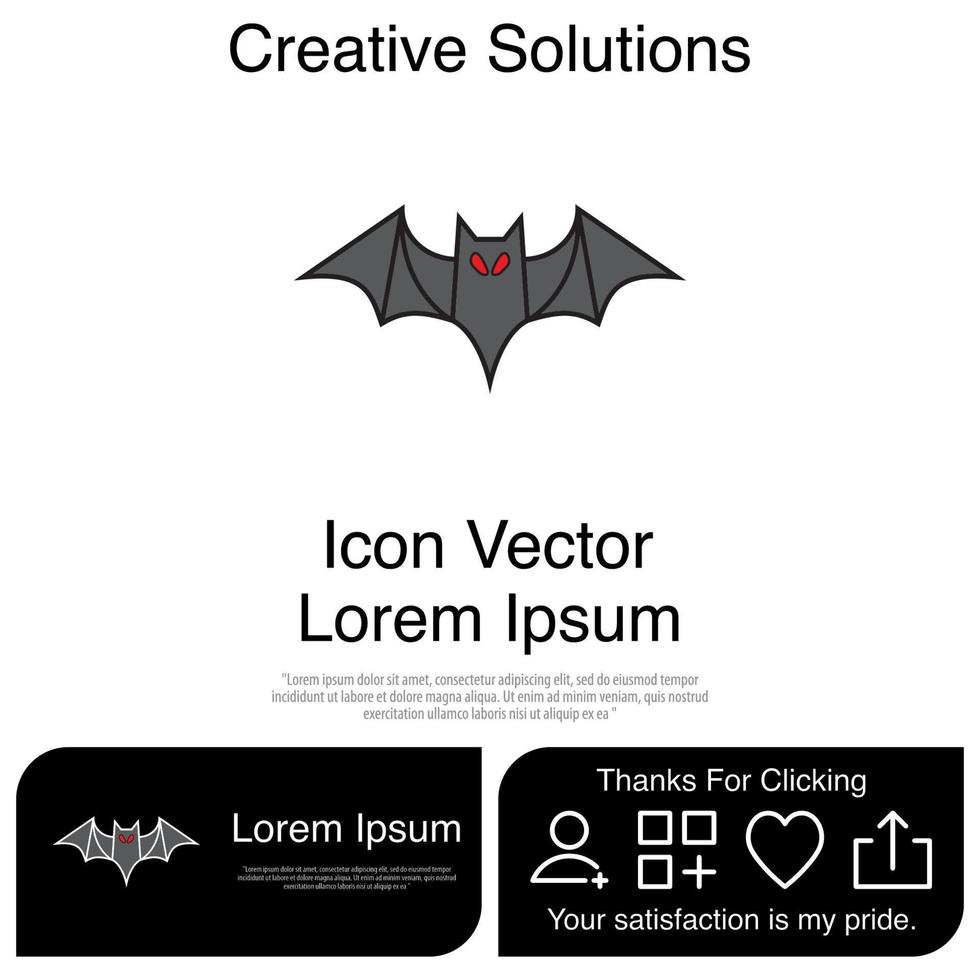 ícone de morcego eps 10 vetor