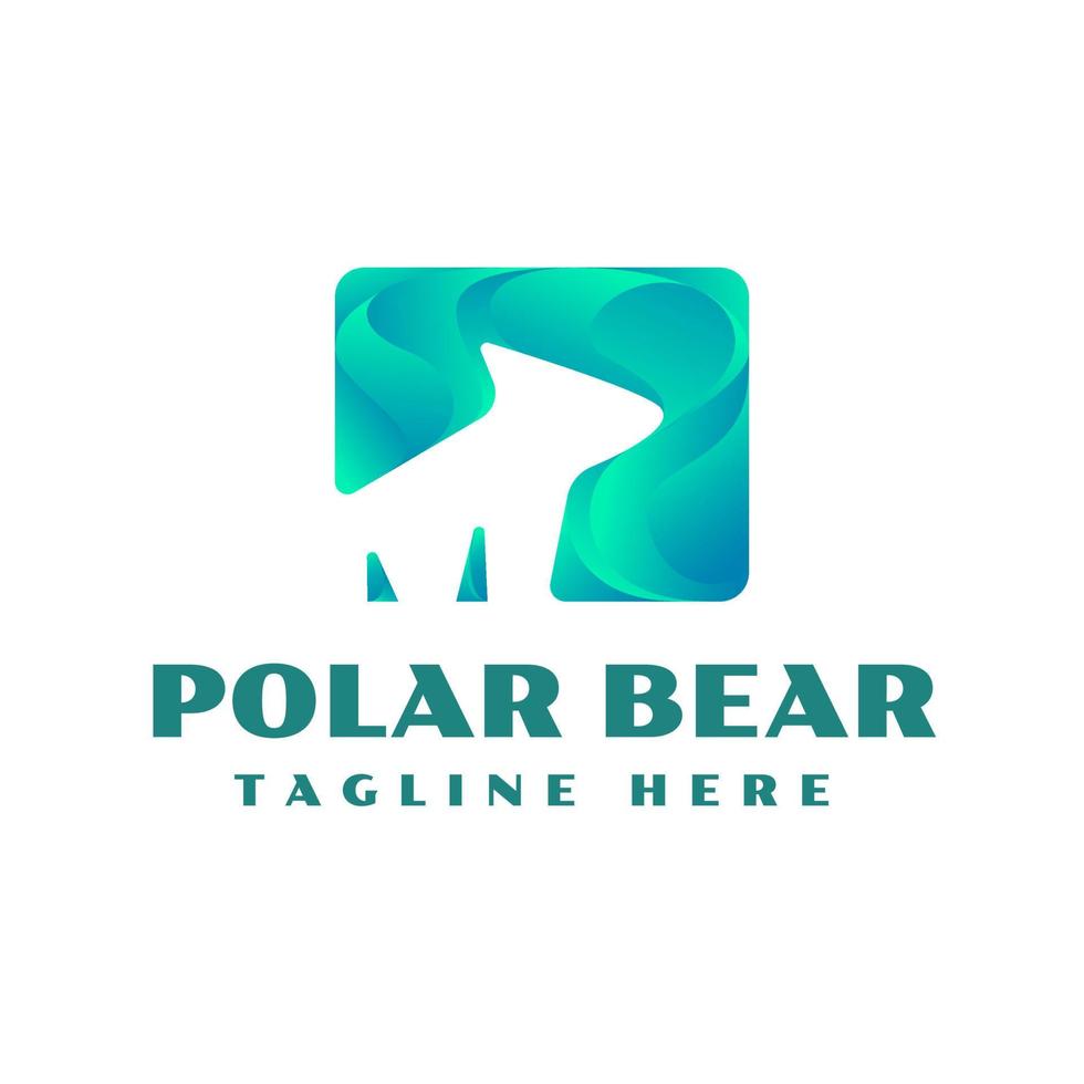 logotipo do urso polar vetor