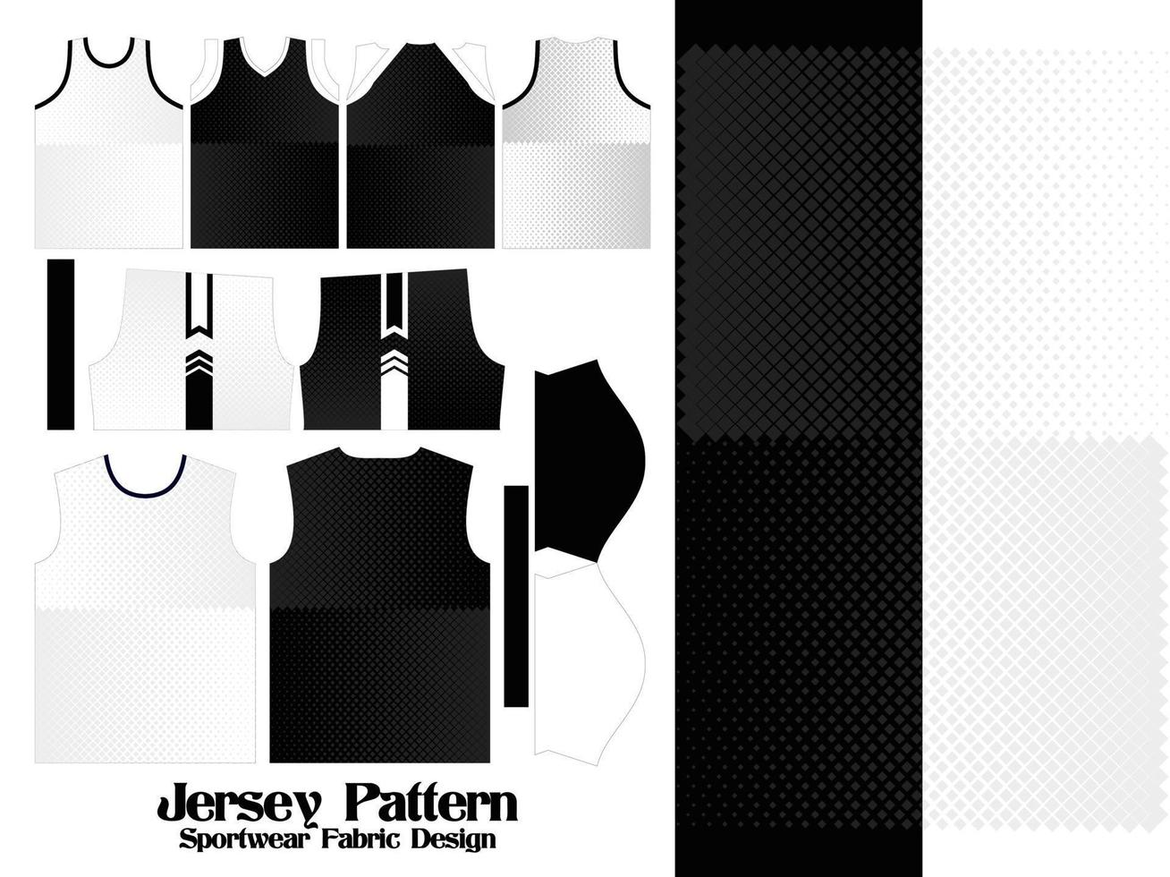 têxtil de padrão de camisa para camiseta esportiva, futebol, futebol, maquete de camisa e-sport para sportwear, fornt e ilustração de design de uniforme de vista traseira vetor