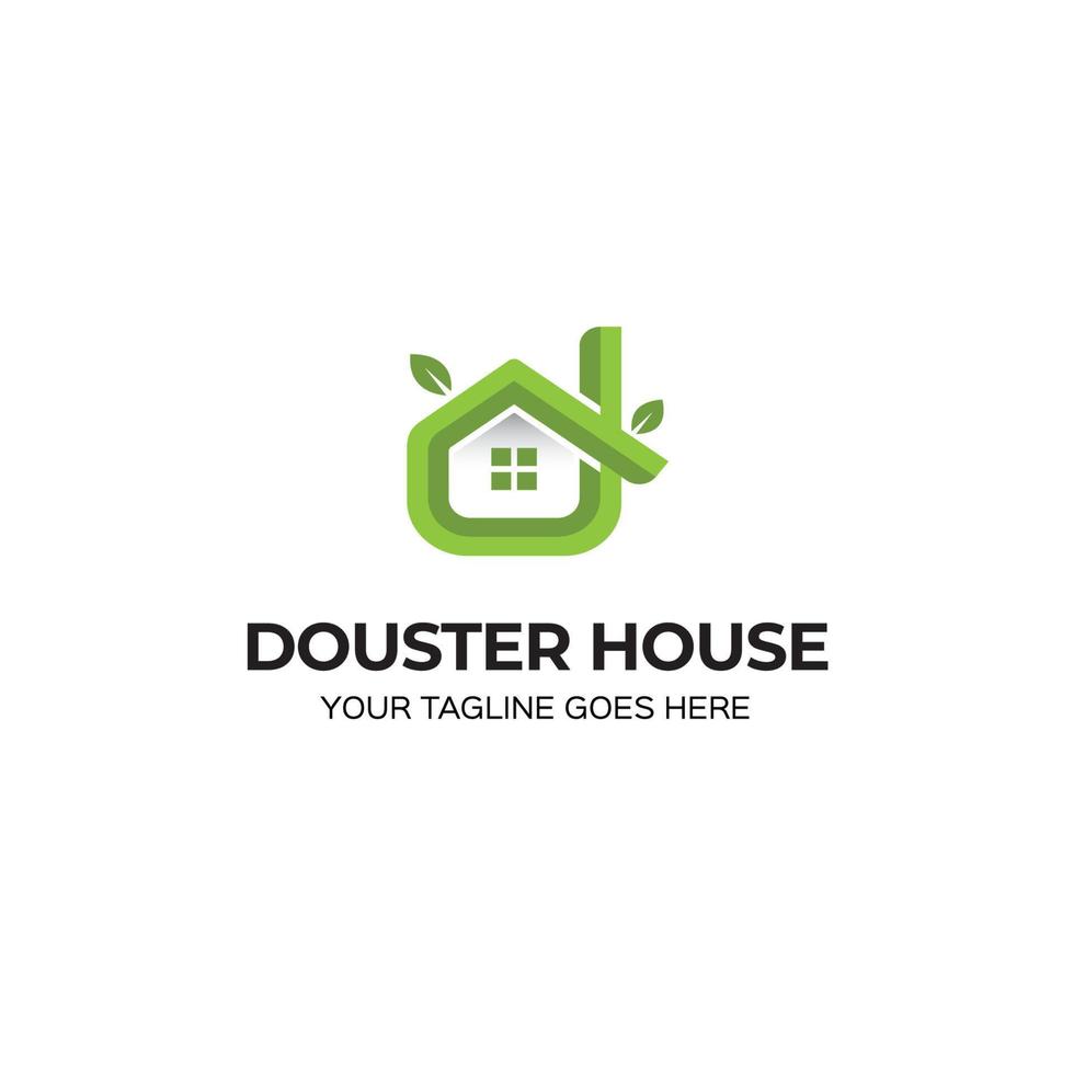 modelo de logotipo de casa douster download grátis vetor