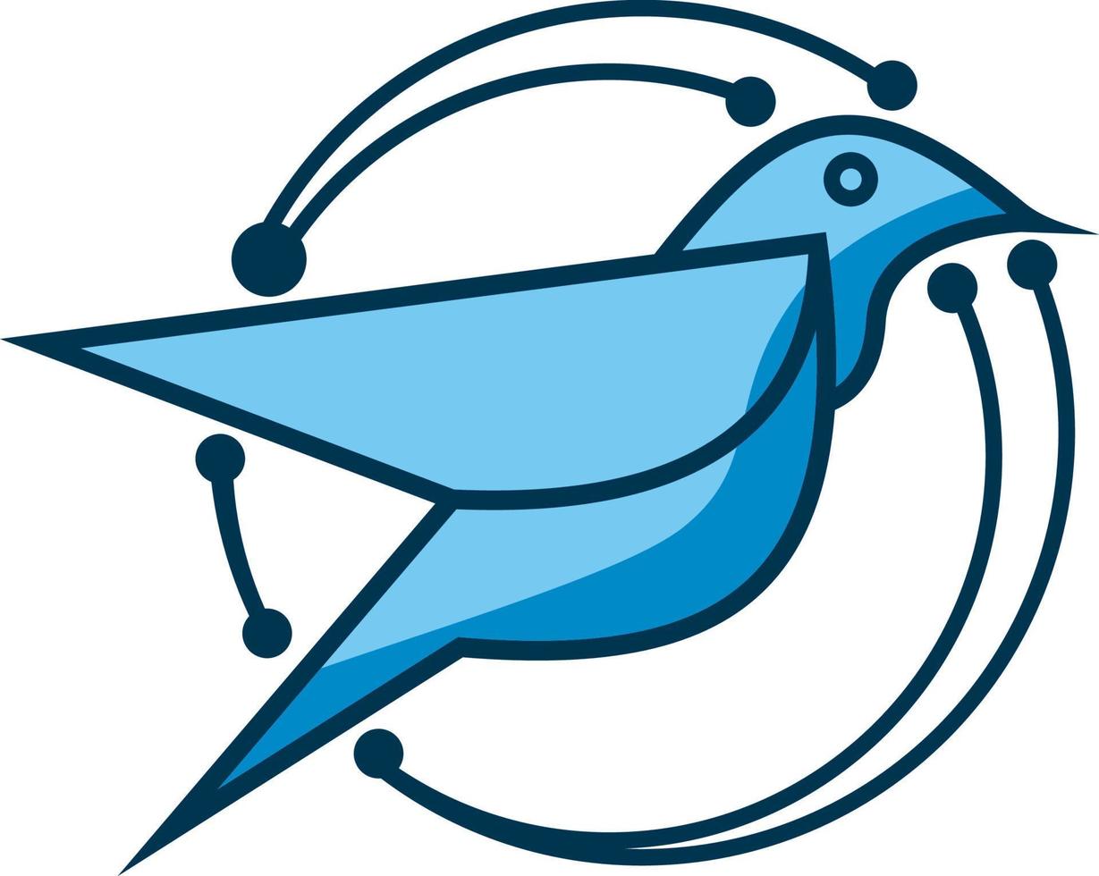 ilustração de um logotipo simples e exclusivo de pássaros vetor