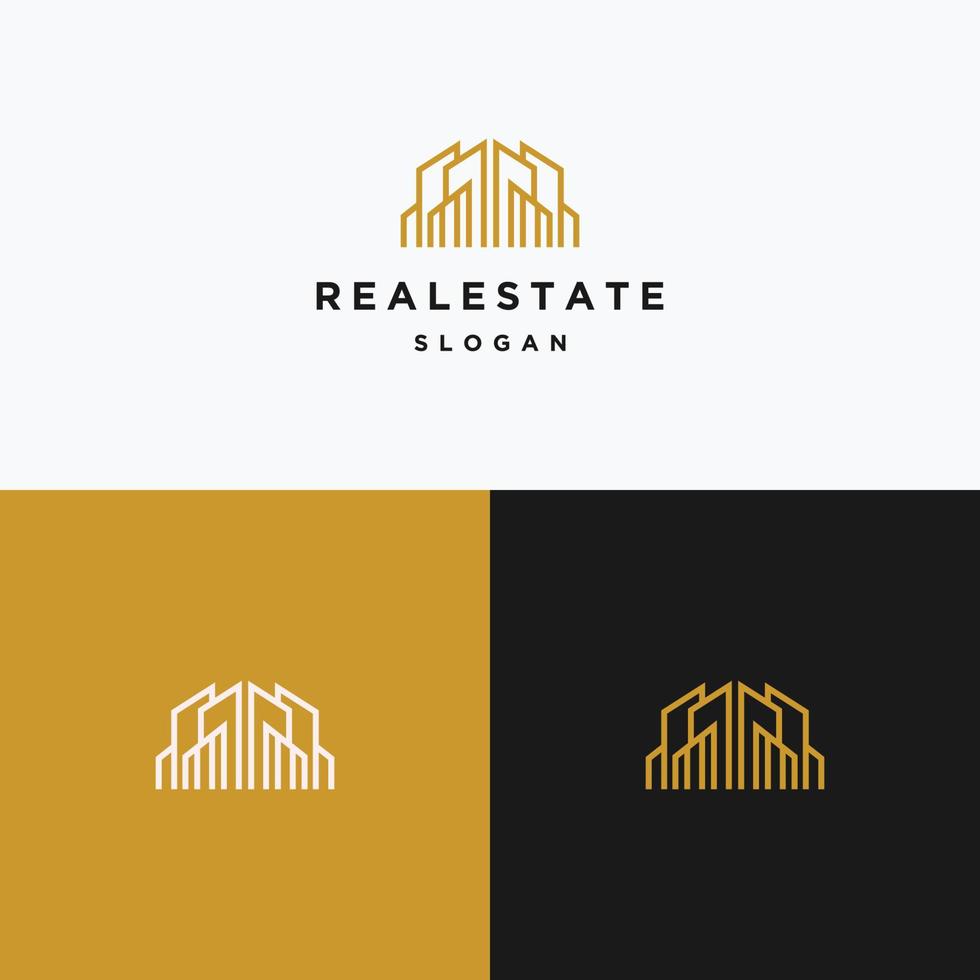 modelo de design de ícone de logotipo imobiliário vetor