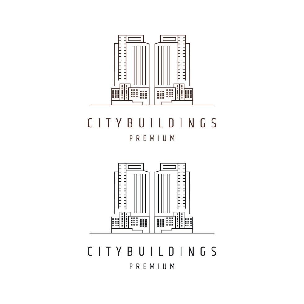 modelo de design de ícone de logotipo de construção de edifício da cidade vetor