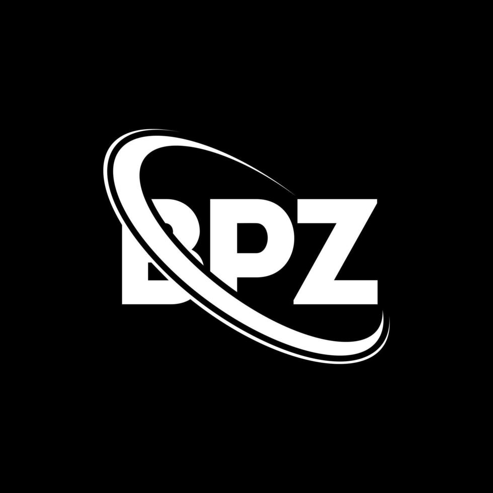 logotipo bpz. carta bpz. design de logotipo de letra bpz. iniciais bpz logotipo ligado com círculo e logotipo monograma maiúsculo. tipografia bpz para marca de tecnologia, negócios e imóveis. vetor