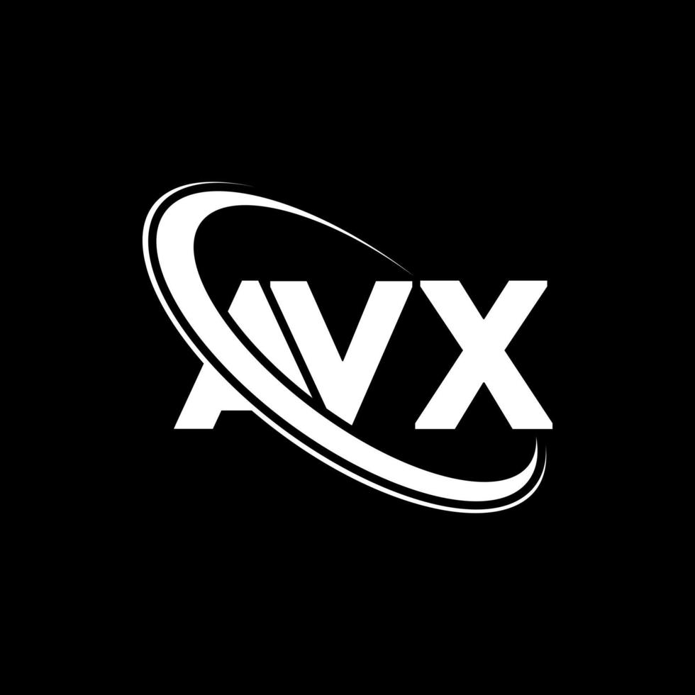 logotipo avx. carta avx. design de logotipo de carta avx. iniciais avx logotipo ligado com círculo e logotipo monograma maiúsculo. tipografia avx para tecnologia, negócios e marca imobiliária. vetor