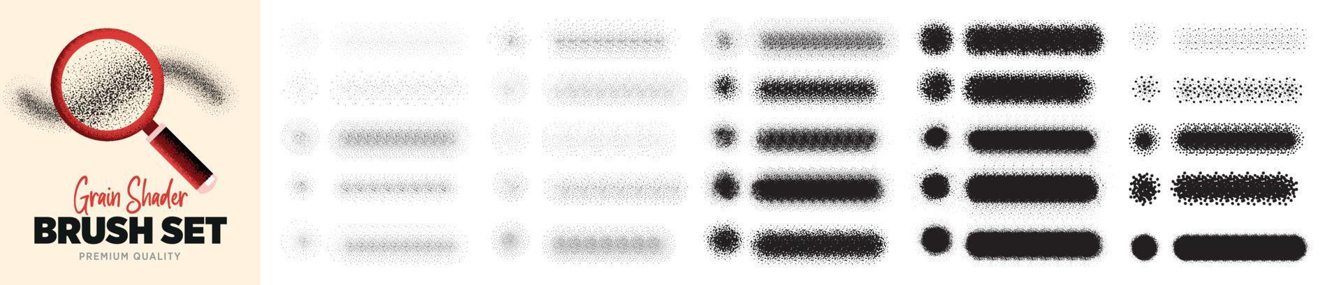 conjunto de elementos de pincel desenhados à mão, texturas e padrões e elementos gráficos. conceitos de ilustração vetorial para design gráfico e web, design de embalagem, material de marketing. vetor