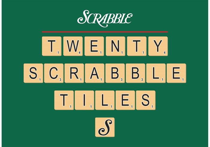 Scrabble tiles vector free